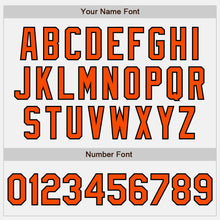 Load image into Gallery viewer, Custom White Orange-Black Authentic Baseball Jersey
