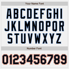 Load image into Gallery viewer, Custom White Black Powder Blue-Orange Authentic Baseball Jersey