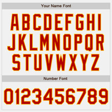 Load image into Gallery viewer, Custom White Red-Gold Authentic Baseball Jersey