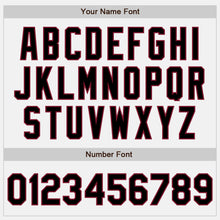 Load image into Gallery viewer, Custom White Black-Crimson Authentic Baseball Jersey