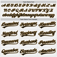 Load image into Gallery viewer, Custom White Black-Old Gold Authentic Baseball Jersey
