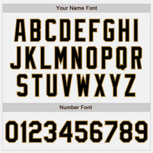 Load image into Gallery viewer, Custom White Black-Old Gold Authentic Baseball Jersey