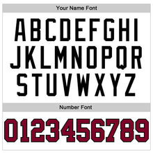 Load image into Gallery viewer, Custom White Black Pinstripe Maroon Authentic Basketball Jersey