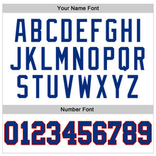 Load image into Gallery viewer, Custom White Royal Pinstripe Royal-Red Authentic Basketball Jersey