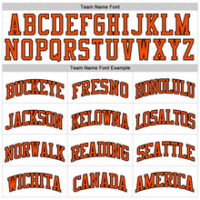 Load image into Gallery viewer, Custom White Orange Pinstripe Orange-Black Authentic Basketball Jersey