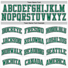 Load image into Gallery viewer, Custom White Kelly Green Pinstripe Kelly Green-Black Authentic Basketball Jersey