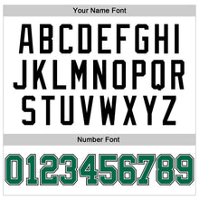 Load image into Gallery viewer, Custom White Kelly Green Pinstripe Kelly Green-Black Authentic Basketball Jersey