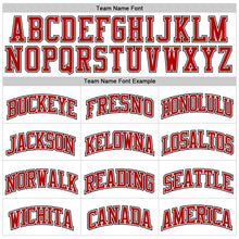 Load image into Gallery viewer, Custom White Red-Black Authentic Throwback Basketball Jersey