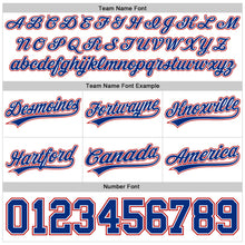 Load image into Gallery viewer, Custom White Royal-Red Authentic Throwback Basketball Shorts