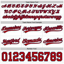 Load image into Gallery viewer, Custom White Red-Navy Authentic Throwback Basketball Shorts