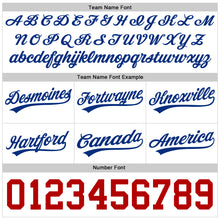 Load image into Gallery viewer, Custom White Red-Royal Authentic Throwback Basketball Shorts