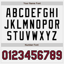 Load image into Gallery viewer, Custom White Black Pinstripe Crimson Authentic Baseball Jersey