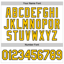 Load image into Gallery viewer, Custom White Yellow-Black Authentic Baseball Jersey