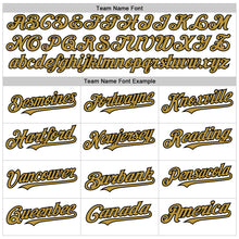 Load image into Gallery viewer, Custom White Old Gold-Black Authentic Baseball Jersey