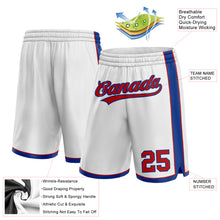 Load image into Gallery viewer, Custom White Red-Royal Authentic Basketball Shorts