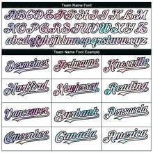 Load image into Gallery viewer, Custom White Black Pinstripe Tie Dye Authentic Baseball Jersey