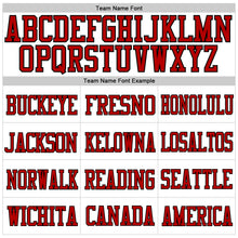 Load image into Gallery viewer, Custom White Red-Black Mesh Authentic Football Jersey