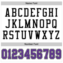 Load image into Gallery viewer, Custom White Purple Gray-Black Mesh Authentic Football Jersey