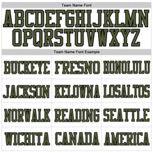 Load image into Gallery viewer, Custom White Olive-Black Mesh Authentic Football Jersey