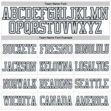 Load image into Gallery viewer, Custom White Silver-Black Mesh Authentic Football Jersey