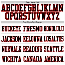 Load image into Gallery viewer, Custom White Black-Red Mesh Authentic Football Jersey