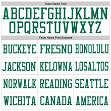 Load image into Gallery viewer, Custom White Kelly Green-Red Mesh Authentic Football Jersey