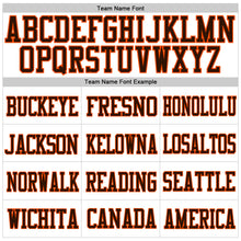 Load image into Gallery viewer, Custom White Brown-Orange Mesh Authentic Football Jersey