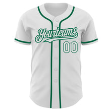 Load image into Gallery viewer, Custom White Kelly Green Authentic Baseball Jersey