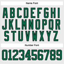 Load image into Gallery viewer, Custom White Kelly Green-Black Hockey Lace Neck Jersey