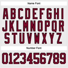 Load image into Gallery viewer, Custom White Maroon-Black Hockey Lace Neck Jersey