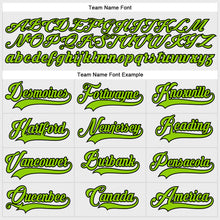 Load image into Gallery viewer, Custom White Neon Green-Black Hockey Lace Neck Jersey