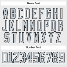 Load image into Gallery viewer, Custom White Silver-Black Hockey Lace Neck Jersey