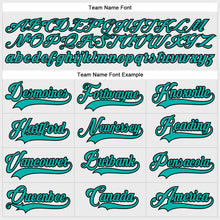 Load image into Gallery viewer, Custom White Aqua-Black Hockey Lace Neck Jersey