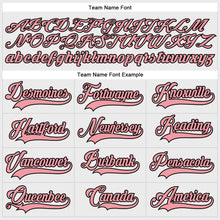 Load image into Gallery viewer, Custom White Medium Pink-Black Hockey Lace Neck Jersey