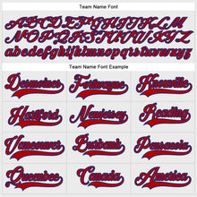 Load image into Gallery viewer, Custom White Red-Royal Hockey Lace Neck Jersey