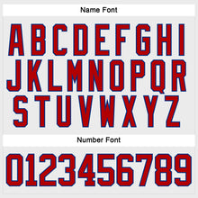 Load image into Gallery viewer, Custom White Red-Royal Hockey Lace Neck Jersey