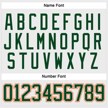 Load image into Gallery viewer, Custom White Green-Orange Hockey Lace Neck Jersey