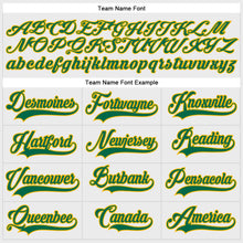 Load image into Gallery viewer, Custom White Kelly Green-Gold Hockey Lace Neck Jersey