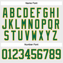 Load image into Gallery viewer, Custom White Kelly Green-Gold Hockey Lace Neck Jersey