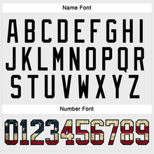 Load image into Gallery viewer, Custom White Vintage USA Flag Black-Maroon Hockey Lace Neck Jersey