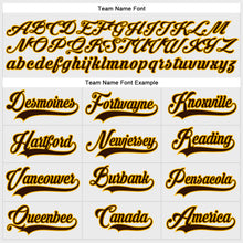 Load image into Gallery viewer, Custom White Brown-Gold Hockey Lace Neck Jersey