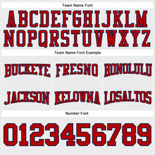 Load image into Gallery viewer, Custom Stitched White Red-Navy Football Pullover Sweatshirt Hoodie