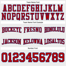 Load image into Gallery viewer, Custom Stitched White Red-Royal Football Pullover Sweatshirt Hoodie