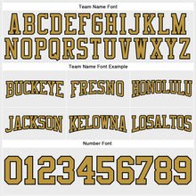 Load image into Gallery viewer, Custom Stitched White Old Gold-Black Football Pullover Sweatshirt Hoodie