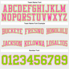 Load image into Gallery viewer, Custom Stitched White Neon Green-Pink Football Pullover Sweatshirt Hoodie