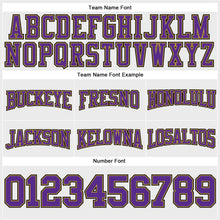 Load image into Gallery viewer, Custom Stitched White Purple Old Gold-Black Football Pullover Sweatshirt Hoodie