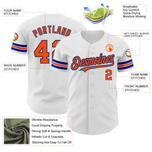 Load image into Gallery viewer, Custom White Orange-Royal Authentic Baseball Jersey