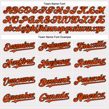 Load image into Gallery viewer, Custom White Orange-Black Authentic Baseball Jersey