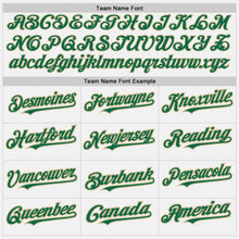 Load image into Gallery viewer, Custom White Kelly Green-Vegas Gold Authentic Baseball Jersey