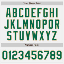 Load image into Gallery viewer, Custom White Kelly Green-Vegas Gold Authentic Baseball Jersey